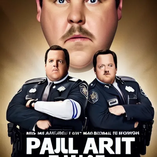 Prompt: Movie Poster for Paul Blart 3: More Mall More Cop