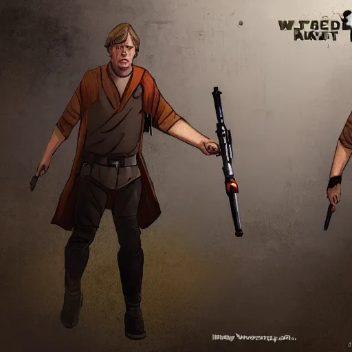 Prompt: Luke Skywalker in Dead By Daylight game, concept art