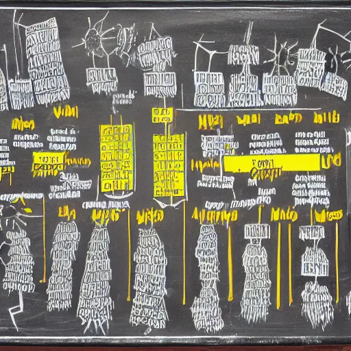 Prompt: diagram showing the internal structure of an election, on chalkboard, realistic, nikon d 3 0 0 0