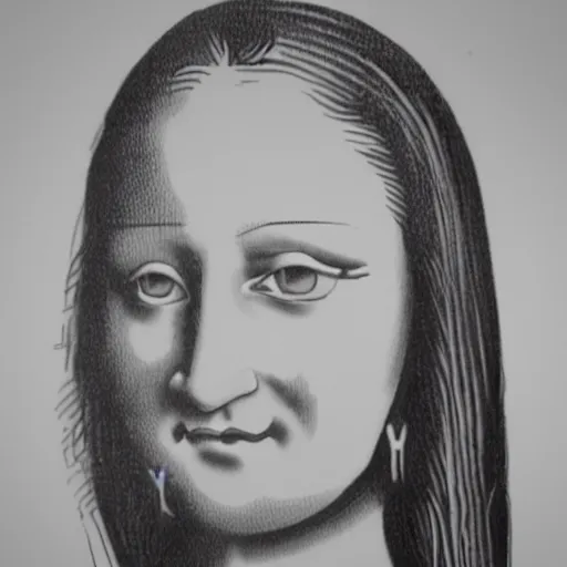 Image similar to Draws a hyper realistic image of monalisa