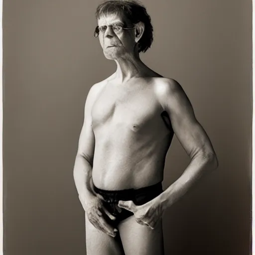 Prompt: portrait of camera - human hybrid, by annie leibovitz, portrait of a man, studio lighting