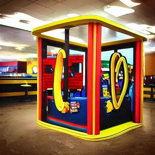 Image similar to “ mcdonald ’ s playplace haunted by demons, evil, spooky eerie, liminal ”