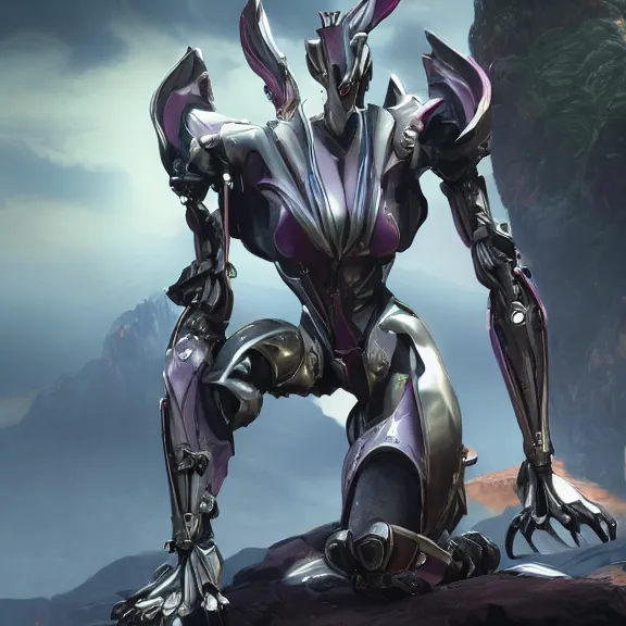 Prompt: extremely detailed cinematic low ground shot of a giant 1000 meter tall beautiful stunning female warframe goddess, that's an anthropomorphic hot robot mecha female dragon, silver sharp streamlined armor, detailed head, sharp claws, glowing Purple LED eyes, sitting cutely on a mountain in the background, a tiny forest with a village in the foregri, dragon art, warframe fanart, Destiny fanart, micro art, macro art, giantess art, fantasy, goddess art, furry art, furaffinity, high quality 3D realism, DeviantArt, Eka's Portal, HD, depth of field