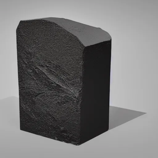 Image similar to glossy dark black ingot with scratches and imperfections, octane render, insane detailed, ray tracing, 4 k, no noise