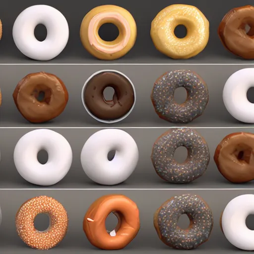 Prompt: blender render of infinite donuts
