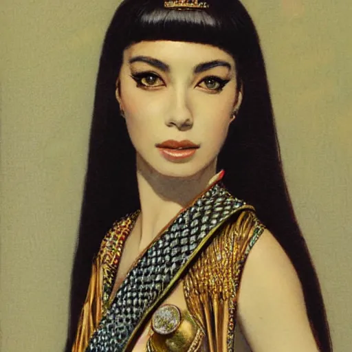 Prompt: portrait of cleopatra, by noriyoshi ohrai