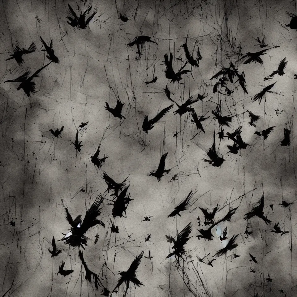 Image similar to birds by ben templesmith, dynamic lighting, cinematic, epic composition, masterpiece