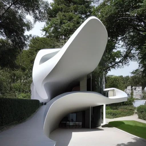 Image similar to house designed by zaha hadid