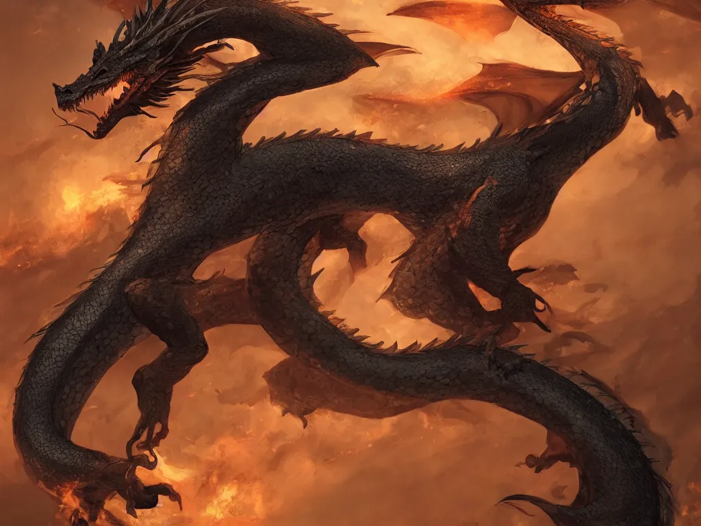 Prompt: dragon, by rj palmer, trending on artstation