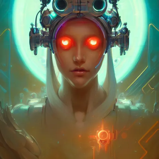 Image similar to a portrait of a beautiful cybernetic cherub, cyberpunk concept art by pete mohrbacher and wlop and artgerm and josan gonzales, digital art, highly detailed, intricate, sci-fi, sharp focus, Trending on Artstation HQ, deviantart, unreal engine 5, 4K UHD image