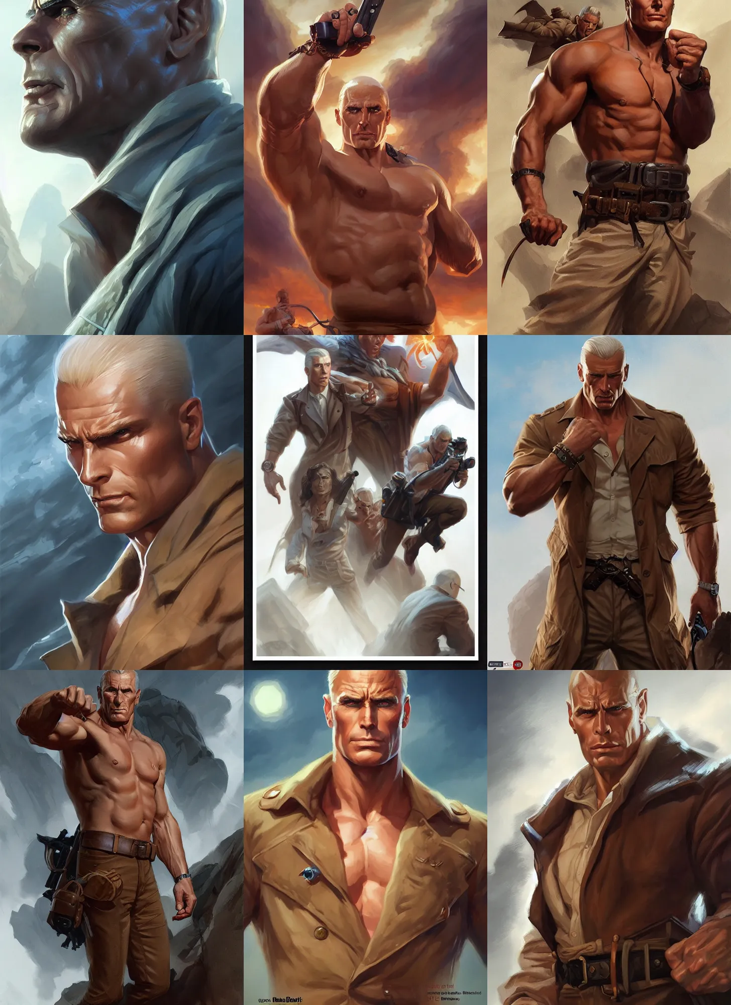 Image similar to doc savage, d & d, fantasy, portrait, highly detailed, digital painting, trending on artstation, concept art, sharp focus, illustration, art by artgerm and greg rutkowski and magali villeneuve