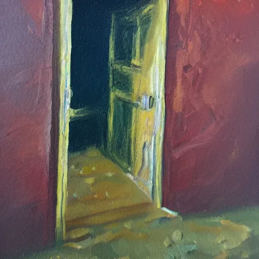 Prompt: a doorway to another universe, oil painting