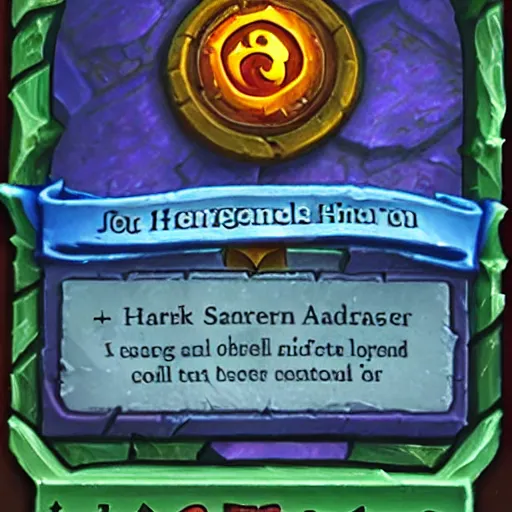 Image similar to a hearthstone card back depicting a dagger, the hearthstone symbol in the center