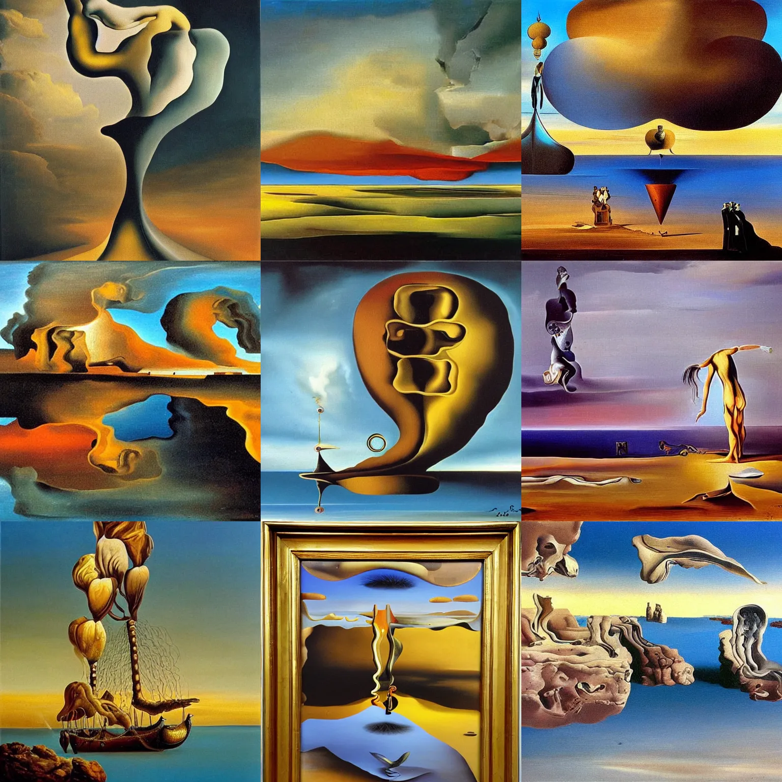 Prompt: oil painting by salvador dali