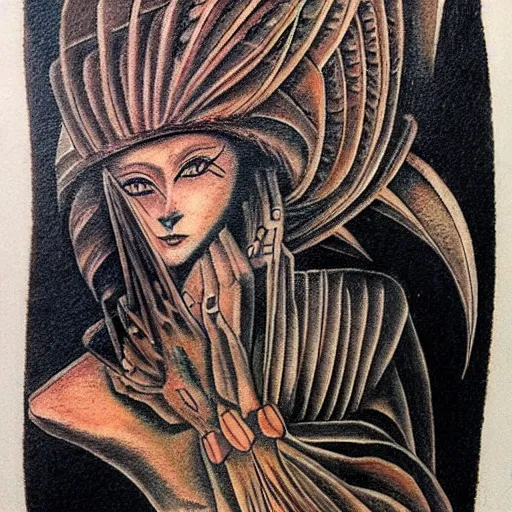 Image similar to remedios varo tattoo design