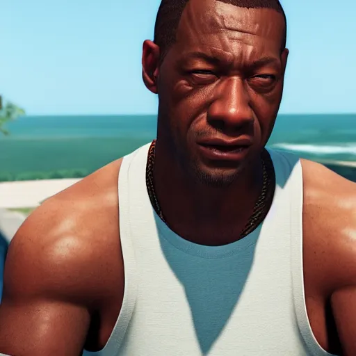 Prompt: carl johnson ( cj ) from gta san andreas, by wlop, by ilya kuvshinov, ultra realistic, octane render, unreal engine 5, 8 k