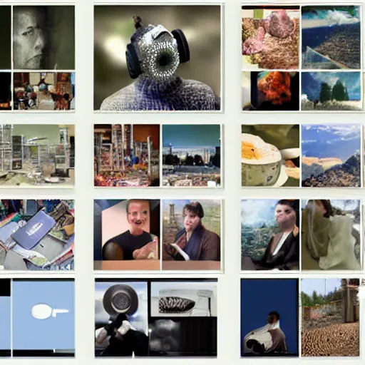 Prompt: An AI uses intelligible language to communicate a message through AI generated images