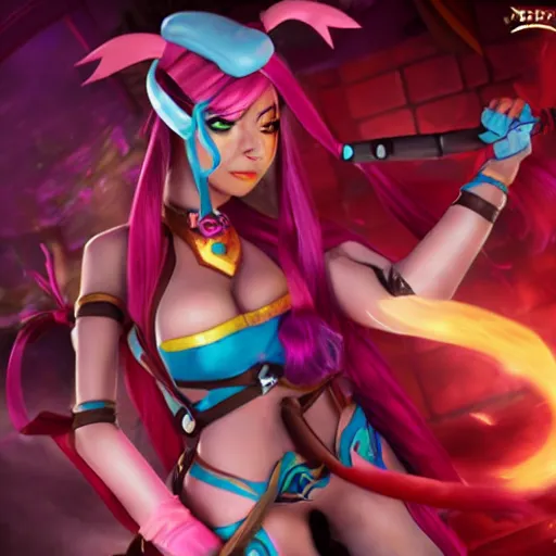 Image similar to jinx from series arcane, league of legends