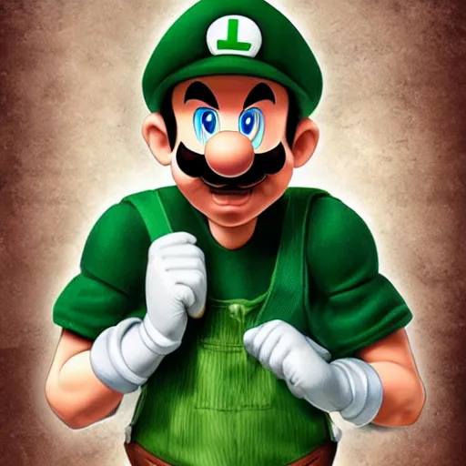 Image similar to An Italian plumber named Luigi, green hat, portrait, artgerm JSC, J. Scott Campbell,