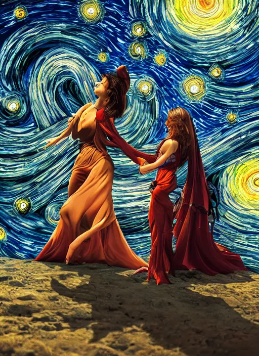 Image similar to An epic fantastic realism comic book style painting of the most beautiful entwined flowers launched across the dark and starry night sky, nebulous bouquets, fisheye lens, unreal 5, DAZ, hyperrealistic, octane render, dynamic lighting