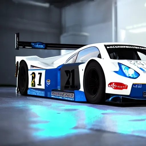 Image similar to cyberpunk quadra GT racecar, with realistic reflections, realistic scene, photorealism, 4k resolution