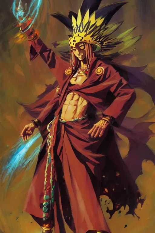 Image similar to vajrakilaya dzogchen shaman king, character concept art by craig mullins and andreas rocha