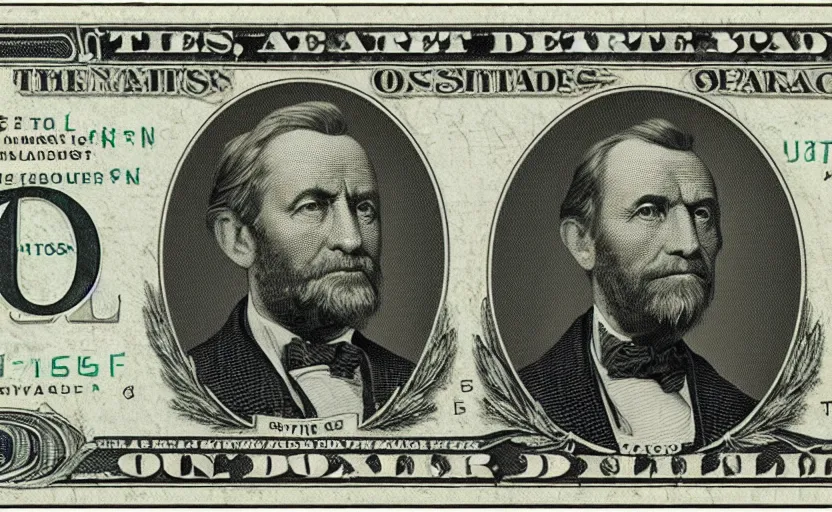 Image similar to rectangular photograph of fifty dollar u. s. currency note featuring president grant