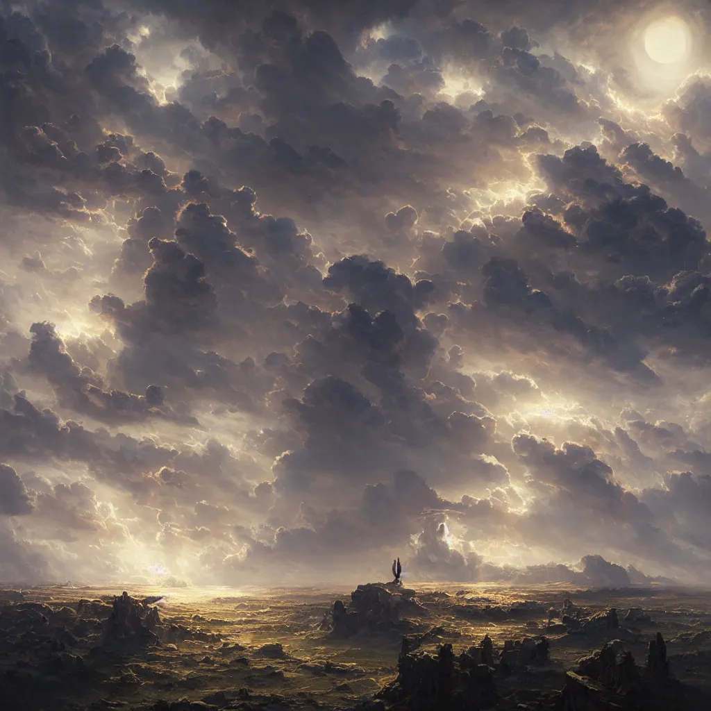 Image similar to a sending down [ of the revelation ] from him who created the earth and the lofty heavens, overdetailed art, by greg rutkowski, magic