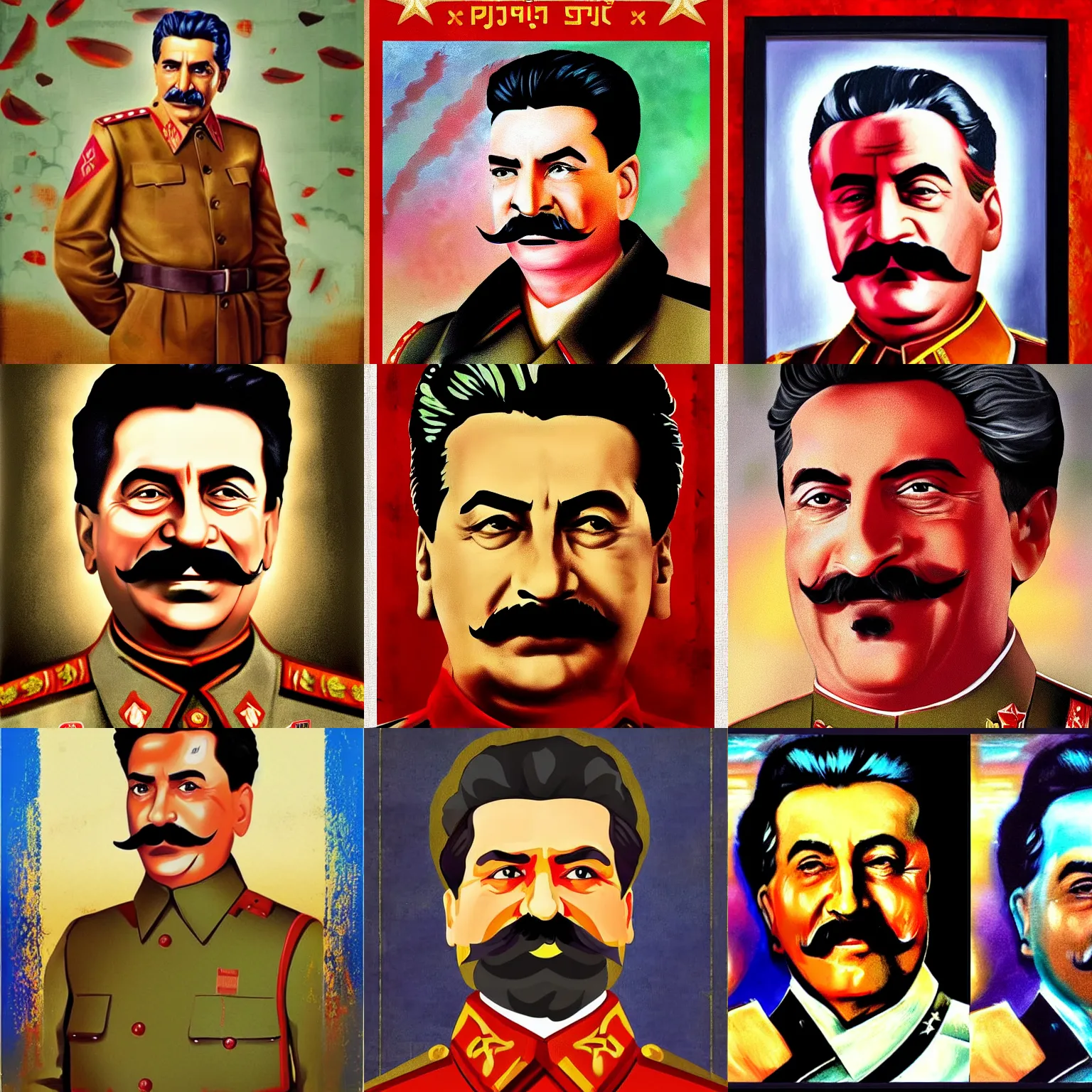 Prompt: portrait of stalin in the style of bollywood, high quality, detailed