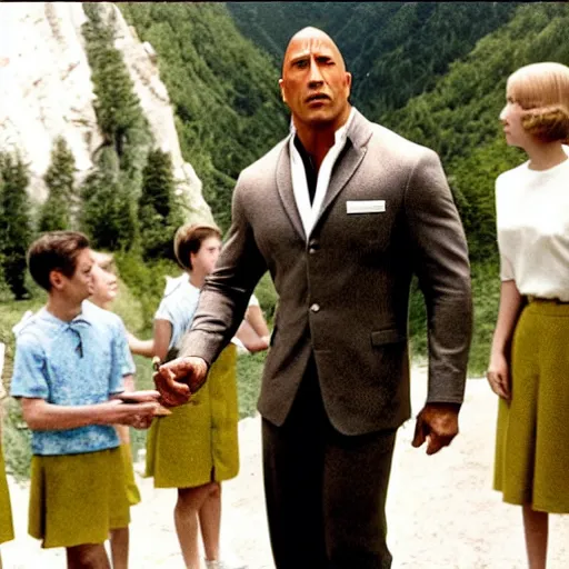 Image similar to dwayne johnson in the sound of music 1 9 6 5