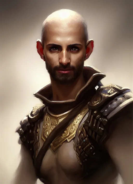 Image similar to a _ fantasy _ style _ portrait _ painting _ of light brown argentinian male short black hair defined chiseled facial features face big ears, rpg dnd oil _ painting _ unreal _ 5 _ daz. _ rpg _ portrait _ extremely _ detailed _ artgerm _ greg _ rutkowski _ greg