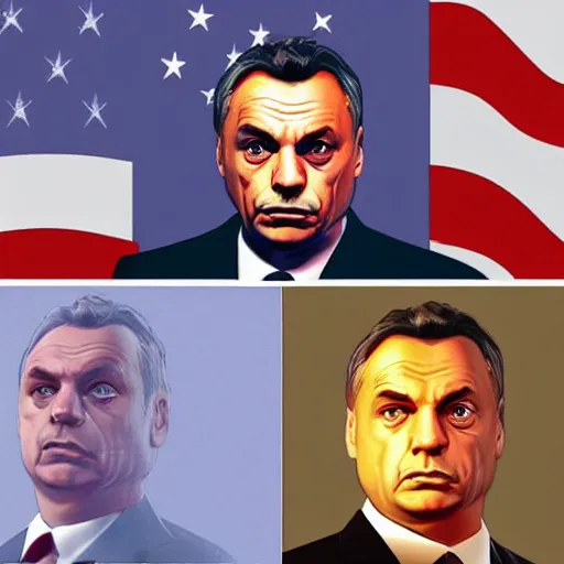 Image similar to Viktor Orbán in GTA V cover art