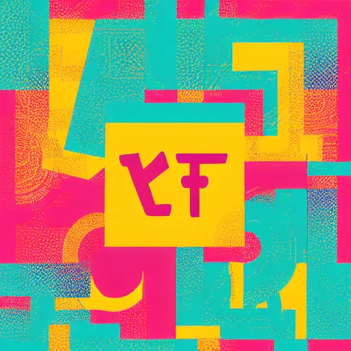 Image similar to square LP album cover design with bright and colourful contemporary typographic Japanese kanji, layout design, illustrator vector graphics