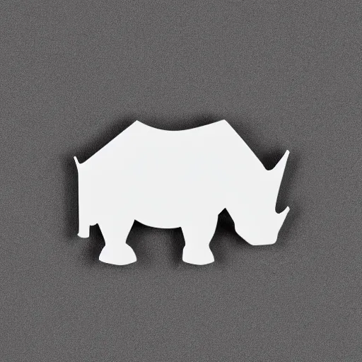 Prompt: die cut sticker of pastel rhino