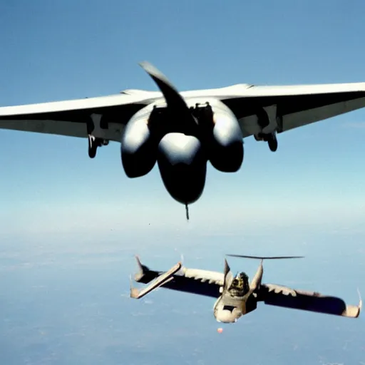 Image similar to jesus christ intercepting aircraft alongside the US air force