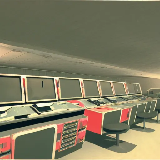 Image similar to retro future control panel room