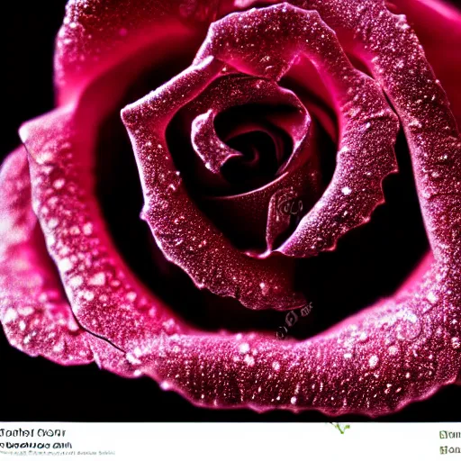 Prompt: award - winning macro of a beautiful black rose made of molten magma, inner glow, hyper - realistic!!!