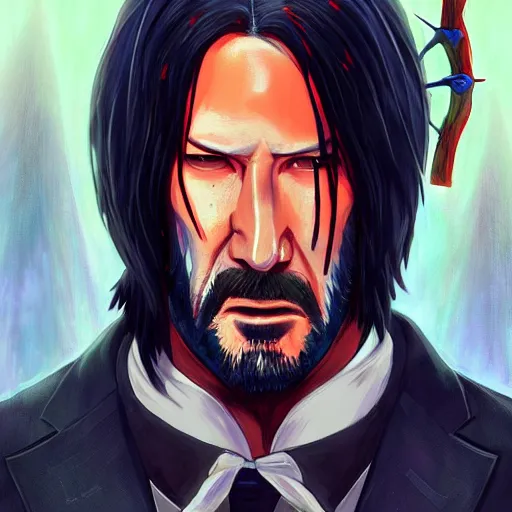 anime portrait of John WIck as a shaman yedi using | Stable Diffusion |  OpenArt