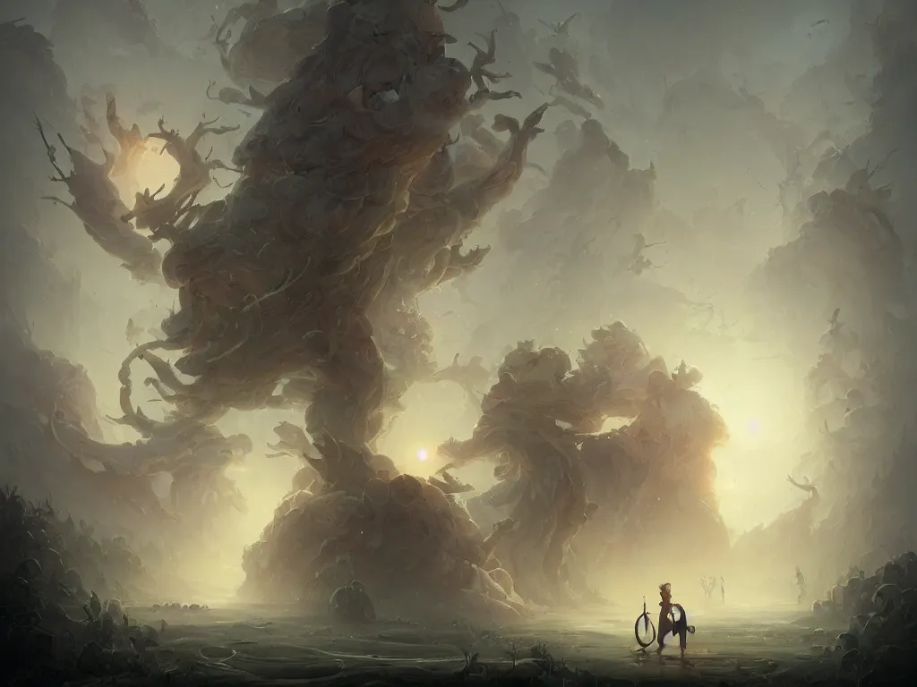 Image similar to realm of ghosts, by peter mohrbacher and mikko lagerstedt