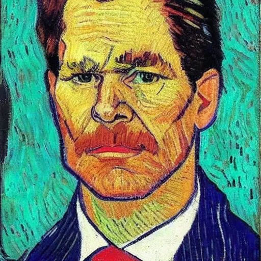 Image similar to premier rutte in the style of vincent van gogh