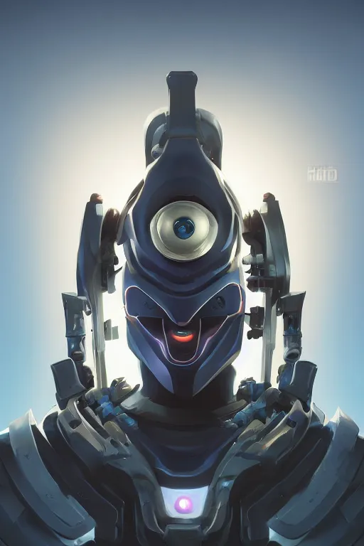 Image similar to epic mask helmet robot ninja portrait stylized as fornite style game design fanart by concept artist gervasio canda, behance hd by jesper ejsing, by rhads, makoto shinkai and lois van baarle, ilya kuvshinov, rossdraws global illumination radiating a glowing aura global illumination ray tracing hdr render in unreal engine 5