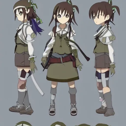 Image similar to anime in the style of Made in Abyss, Emma Watson character design