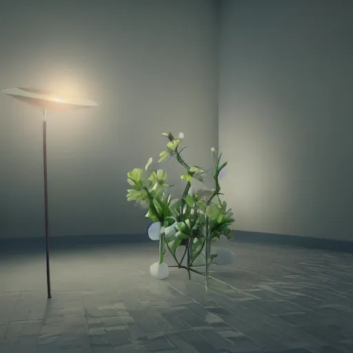 Image similar to Luminescent flower blooming at twilight, cgsociety, realism, photorealism, f 3.5, photography, octane render, highly detailed, vray, volumetric lighting, unreal engine