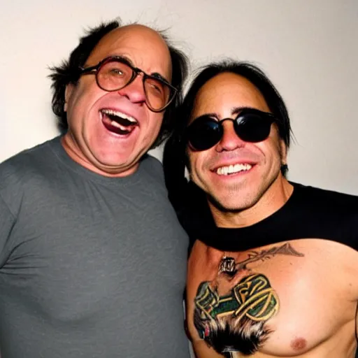 Image similar to danny devito as anthony kiedis