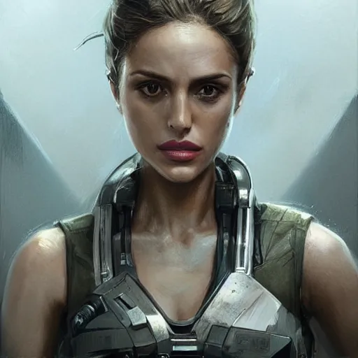 Image similar to portrait of a woman by greg rutkowski, eiza gonzalez as a weyland - yutani mercenary, from aliens franchise, she is about 3 0 years old, military composure, wearing white and black colored tactical gear, highly detailed portrait, digital painting, artstation, concept art, smooth, sharp foccus ilustration, artstation hq