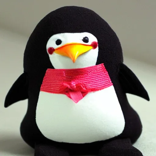 Prompt: cute fumo doll of an adorable penguin girl, anime girl