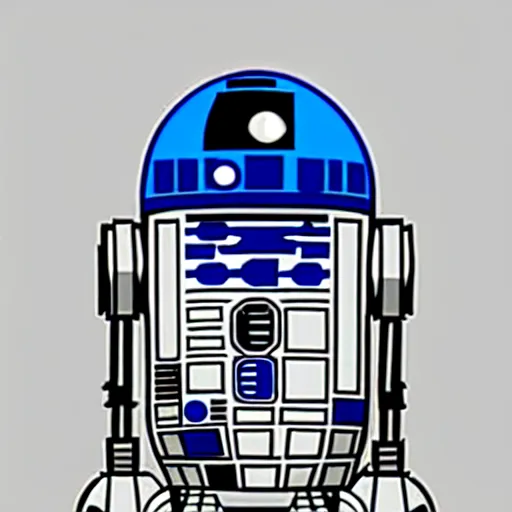 Image similar to r 2 d 2 by darwyn cooke, highly detailed, 4 k