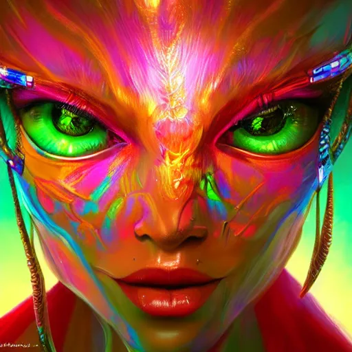 Image similar to AI EYE, colorful, fantasy, vivid colors, concept art, sharp focus, digital art, Hyper-realistic, 4K, Unreal Engine, Highly Detailed, HD, Dramatic Lighting by Brom, trending on Artstation