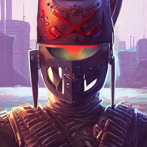 Image similar to cyberpunk viking helmet mask warrior goddess robot ninja fantasy, art gta 5 cover, official fanart behance hd artstation by jesper ejsing, by rhads, makoto shinkai and lois van baarle, ilya kuvshinov, ossdraws