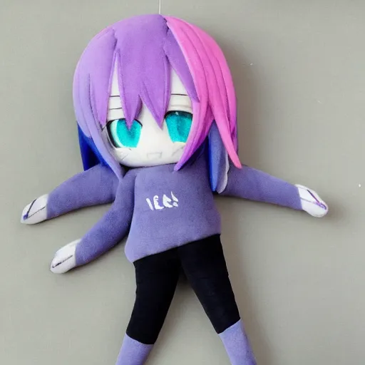 Prompt: billie eilish chibi plushie